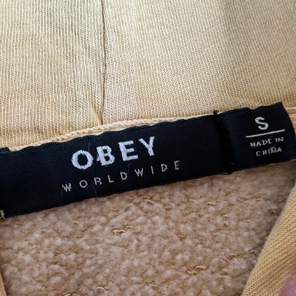 Obey: Yellow Rose Sleeve Hoodie - Picture 2 of 5